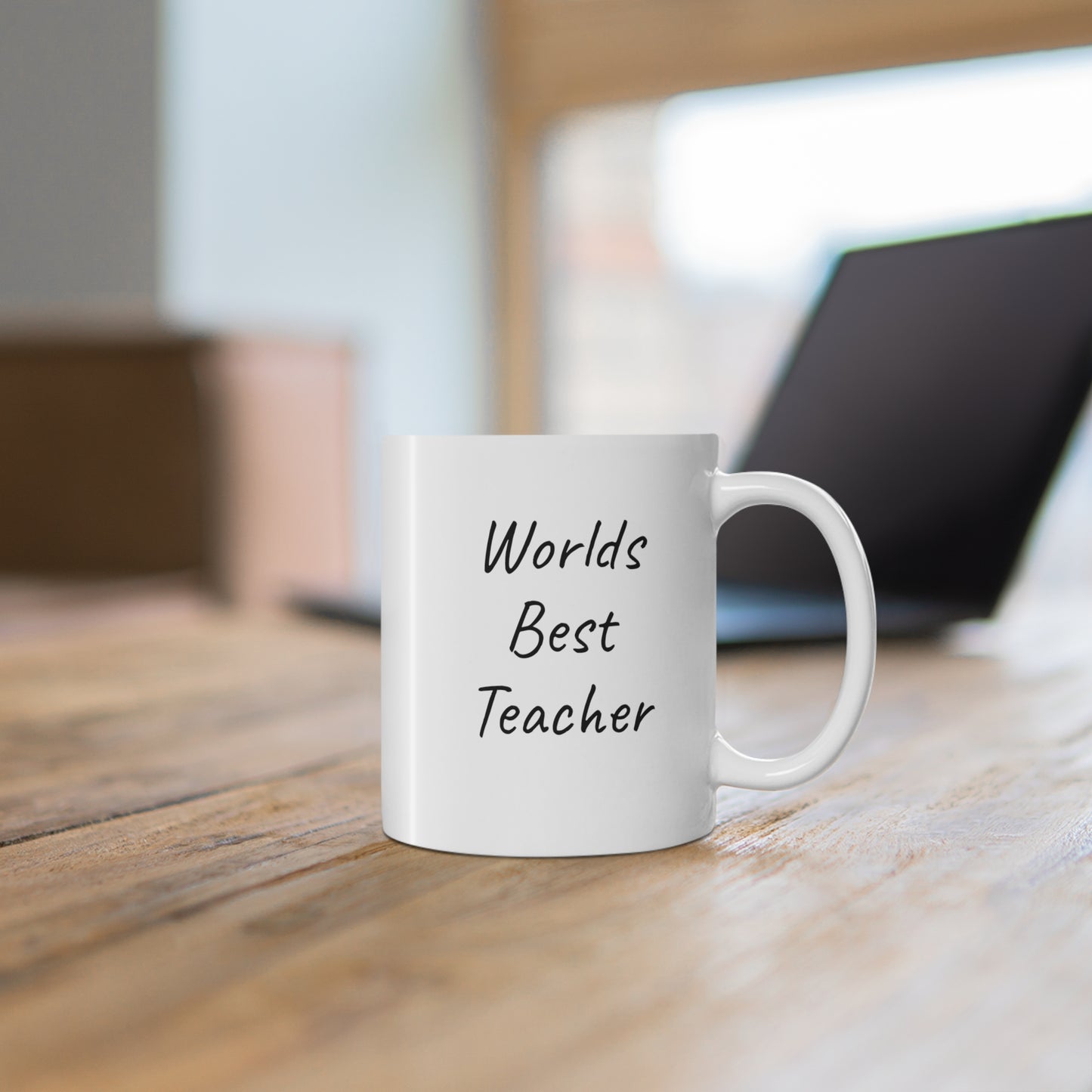 Custom Worlds Best Teacher Ceramic Coffee Cups, 11oz,