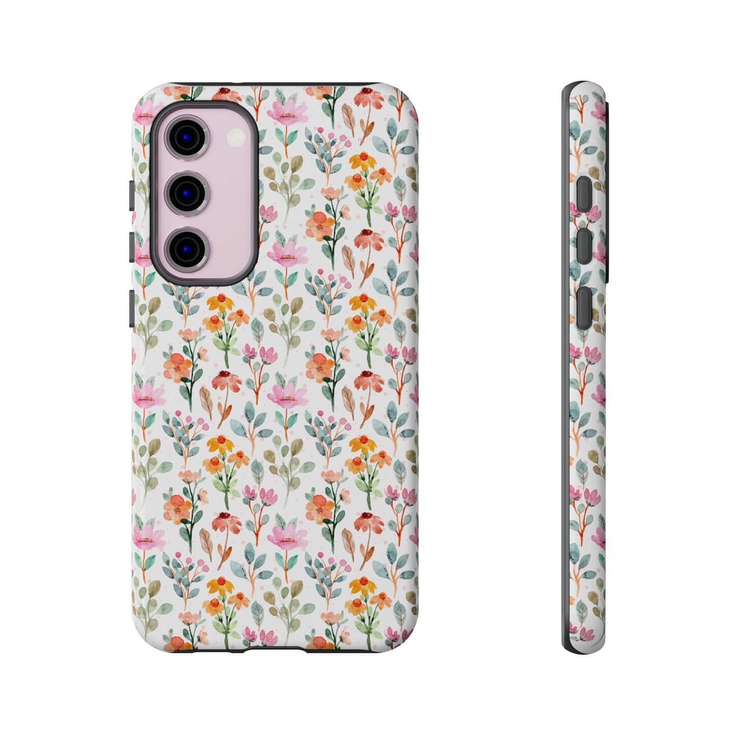 Custom Flower Print, iphone, Samsung, Pixel Tough Cases
