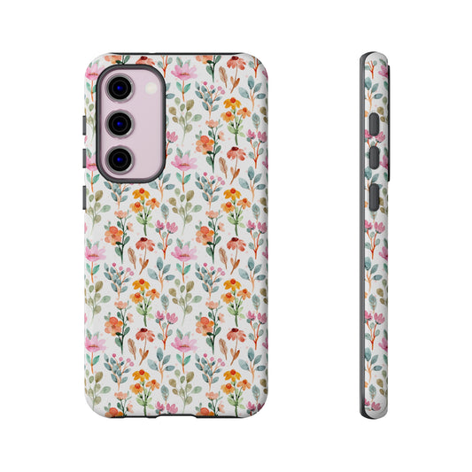 Custom Flower Print, iphone, Samsung, Pixel Tough Cases