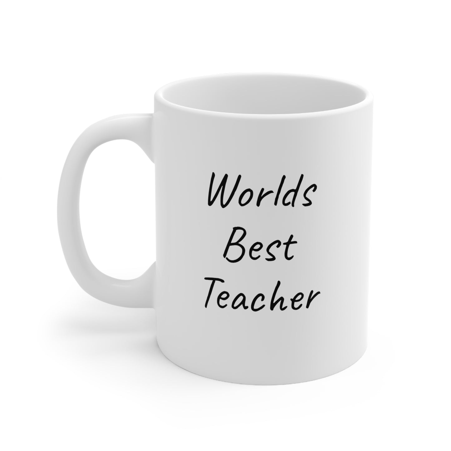 Custom Worlds Best Teacher Ceramic Coffee Cups, 11oz,