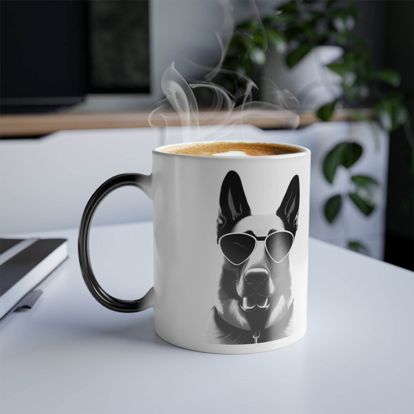 German Shepherd Colour Morphing Mug 2 Image, 11oz