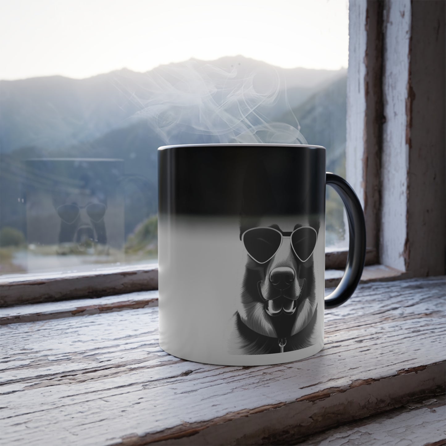German Shepherd Colour Morphing Mug 2 Image, 11oz