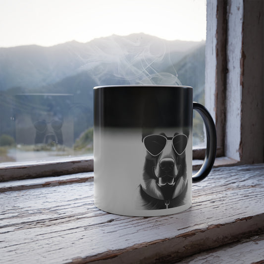 German Shepherd Colour Morphing Mug 2 Image, 11oz