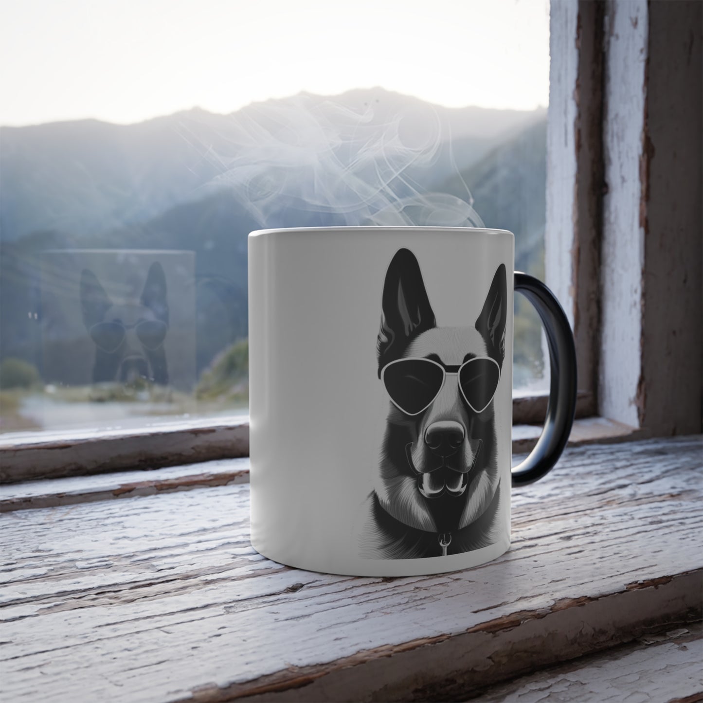 German Shepherd Colour Morphing Mug 2 Image, 11oz